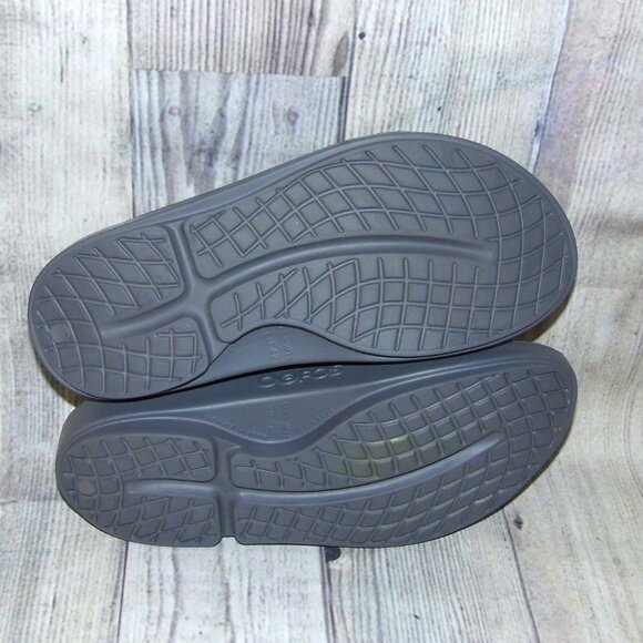 OOFOS OOahh Gray/Silver Splatter Slide Sandals Womens Size 11 - Picture 2 of 7